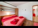 Apartments Nada- sea view: A1 - Ljubičasti (4+2), A2 - Crveni (4+2) Banjol - Island Rab  - Apartment - A2 - Crveni (4+2): bedroom