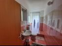 Apartments Robi- swimming pool and beautiful garden A1-žuti(5), A2-crveni(5), A3(3+1) Kampor - Island Rab  - Apartment - A2-crveni(5): bathroom with toilet