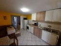 Apartments Robi- swimming pool and beautiful garden A1-žuti(5), A2-crveni(5), A3(3+1) Kampor - Island Rab  - Apartment - A3(3+1): kitchen and dining room