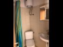 Apartments Domagoj - on the beach: A1 crveni(2+2), A2 narancasti(4+2), A3 bijeli(2+2), SA5 bijeli(2) Lukovo Sugarje - Riviera Senj  - Studio apartment - SA5 bijeli(2): bathroom with toilet