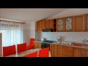 Apartments Jase - 30 m from beach : SA1-crvena kuhinja(2), A2(4), SA3(2+1), SA4-bijela kuhinja(2) Lukovo Sugarje - Riviera Senj  - Apartment - A2(4): kitchen and dining room