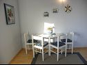Apartments Ana - 5 m from beach: A1 Plavi(2+2), A2 Rozi(2+2) Ribarica - Riviera Senj  - Apartment - A1 Plavi(2+2): dining room