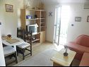 Apartments Ana - 5 m from beach: A1 Plavi(2+2), A2 Rozi(2+2) Ribarica - Riviera Senj  - Apartment - A2 Rozi(2+2): living room