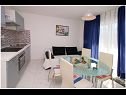 Apartments Elvi - amazing position & parking: A1 mali(2+1), A2(2+2), A3(4+1), A4 gornji(4+1) Primosten - Riviera Sibenik  - Apartment - A3(4+1): kitchen and dining room