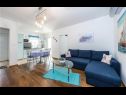 Apartments Big blue - terrace lounge: A1(4) Vodice - Riviera Sibenik  - Apartment - A1(4): living room