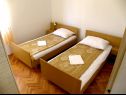 Apartments Mira - 20 m from pebble beach: A1(4+1), A2(4) Zaboric - Riviera Sibenik  - Apartment - A2(4): bedroom