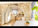 Apartments Tirkiz - 80m from the sea: A1 Mia (2+1), A2 Marija (6), A3 Klara (4) Rogac - Island Solta  - Apartment - A1 Mia (2+1): summer kitchen