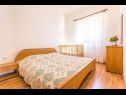 Apartments Tirkiz - 80m from the sea: A1 Mia (2+1), A2 Marija (6), A3 Klara (4) Rogac - Island Solta  - Apartment - A2 Marija (6): bedroom