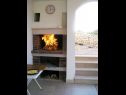 Apartments Tih - 20 m from sea: A1 Ruzmarin(2+2), A2 Maslina(2+2) Sevid - Riviera Trogir  - Apartment - A1 Ruzmarin(2+2): fireplace
