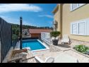 Apartments Vera - with nice view: A2-prvi kat (6), A1-prizemlje(4), A3-potkrovlje(6) Trogir - Riviera Trogir  - Apartment - A1-prizemlje(4): swimming pool