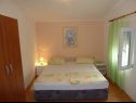 Apartments Maja - 80 m from pebble beach: A1(4+1) prizemlje, A4(4) kat, SA1 Istok(2), SA2 Zapad(2) Vinisce - Riviera Trogir  - Studio apartment - SA1 Istok(2): bedroom
