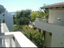 Apartments and rooms Aleksandra - 10 m from sea: A1 lijevi(2+2), A2 desni(2+2), A3(4+1), A4(2+2), R7(2), A5(4), A6(4+1) Bibinje - Zadar riviera  - Apartment - A3(4+1): balcony view