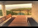 Apartments Luce - pool and view: A1(6+2) Novigrad - Zadar riviera  - terrace