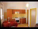 Apartments Ante - 50m from the sea: A1 plavi(2+2), A2 zuti(2+2), A4 Lila(3+2) Posedarje - Zadar riviera  - Apartment - A2 zuti(2+2): kitchen and dining room