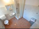 Apartments Velebit - 130m to the beach: A1(5+1), A2(7) Starigrad-Paklenica - Zadar riviera  - Apartment - A1(5+1): bathroom with toilet